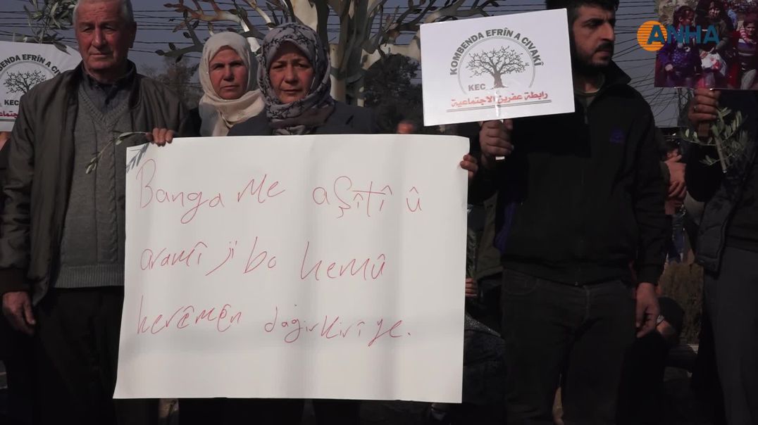 أهالي عفرين يطالبون بالعودة الآمنة إلى مدينتهم المحتلة