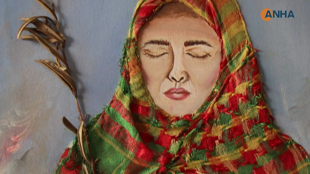بأسلوب متفرد.. لوحات لفنانة مهجّرة تبرز الارتباط بالهوية والانتماء