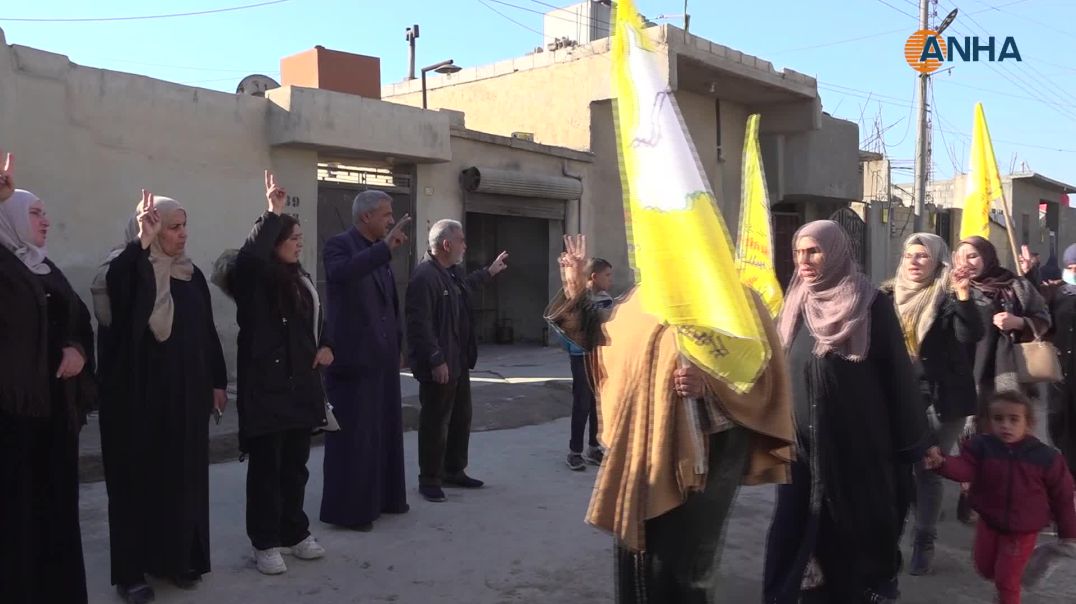 ⁣تقديم واجب العزاء لذوي مقاتلَين من قسد في الرقة