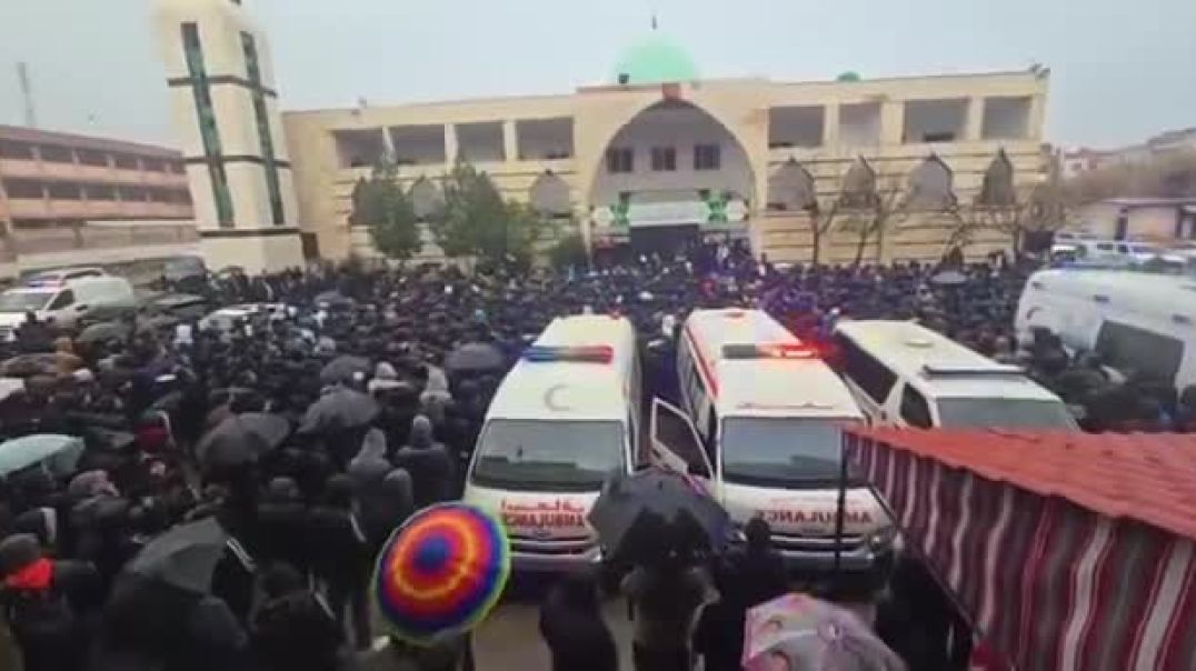 تشييع جثامين ضحايا تفجير مسجد الإمام علي في حمص