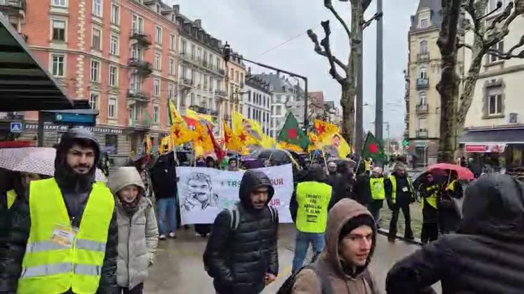 Li Strasbûrgê çalakiyeke navendî: Ji Rêber Apo re azadî ji Rojava re statû