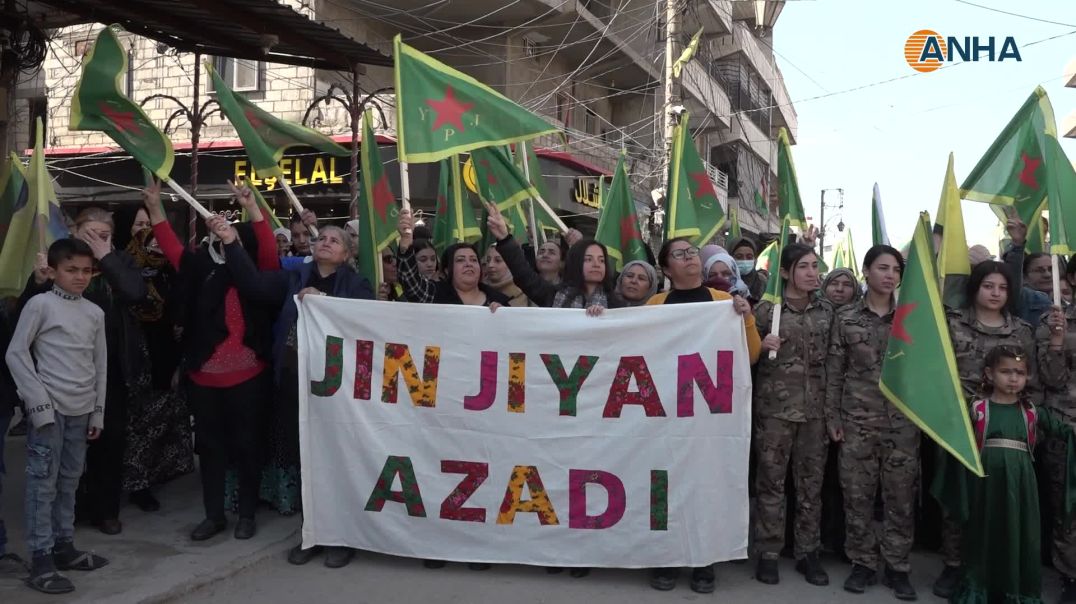 ⁣Di meşa piştgiriya YPJ’ê de: Em yekitiya xwe xurt bikin û destkeftiyên xwe biparêzin